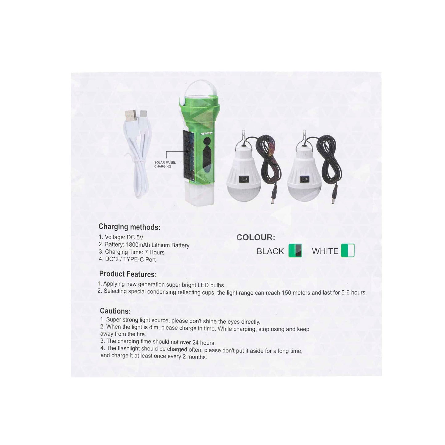 Kit lanterna cu incarcare solara plus 2 becuri LED Z-TOOLS / ZTS 8261
