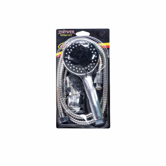 Set para dus plus 150cm furtun si suport, crom/black Z-TOOLS / ZTS 8289