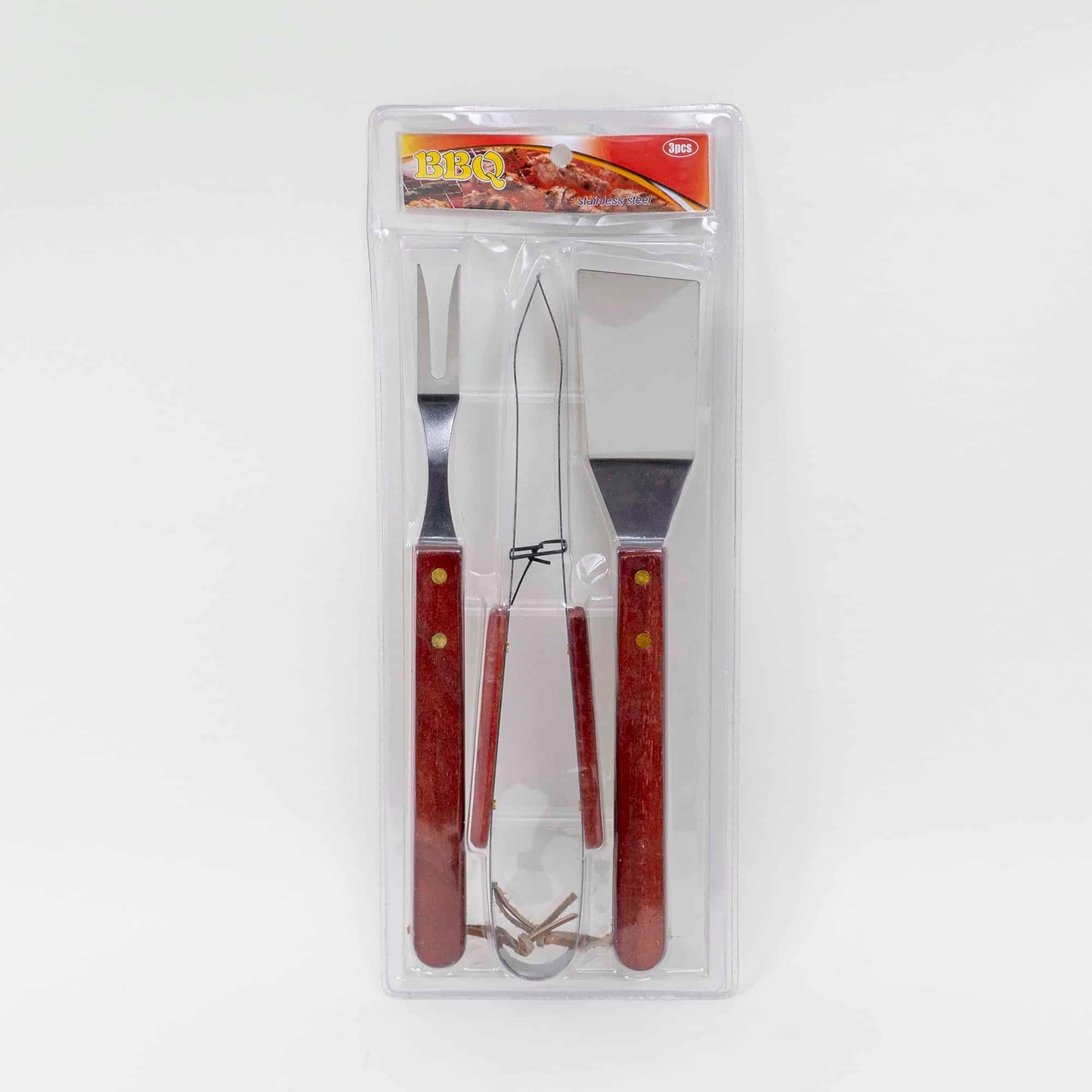 Set 3 piese pentru gratar cu maner din lemn Z-TOOLS / ZTS 8338