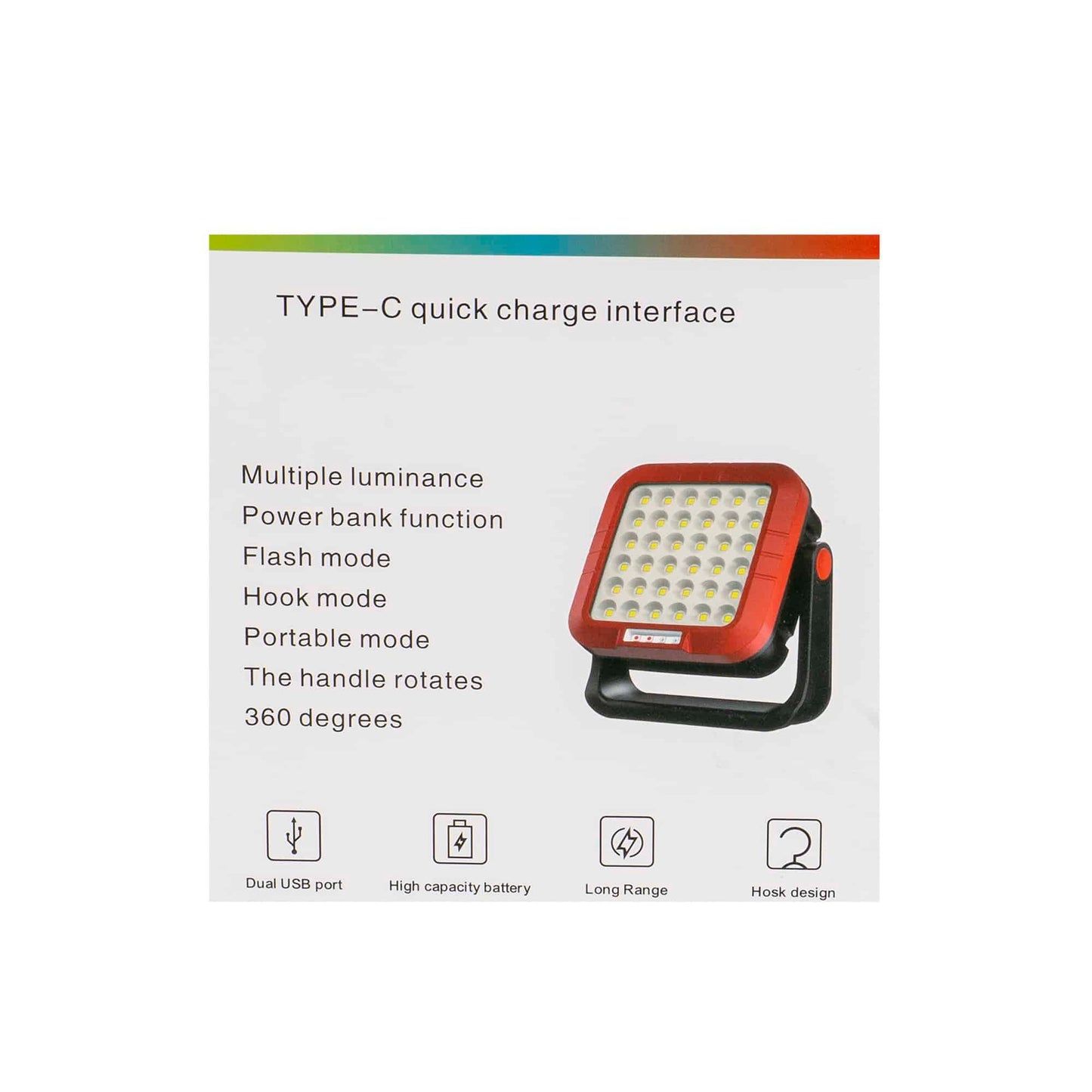 Proiector portabil de mana, incarcare USB, 4 moduri de intensitate a luminii, rosu Z-TOOLS / ZTS 8690