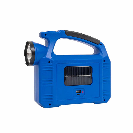 Lanterna de mana cu incarcare solara si USB, 3 moduri de intensitate a luminii, albastru Z-TOOLS / ZTS 8980