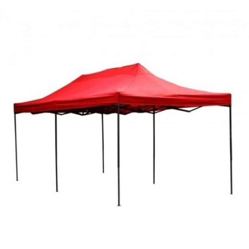 Cort tip pavilion metalic pentru gradina, impermeabil 3×6 metri, rosu Z-TOOLS / ZTS5670