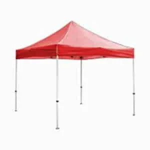 Cort tip pavilion metalic pentru gradina, cadru alb, impermeabil 3×3 metri, rosu Z-TOOLS / ZTS8469