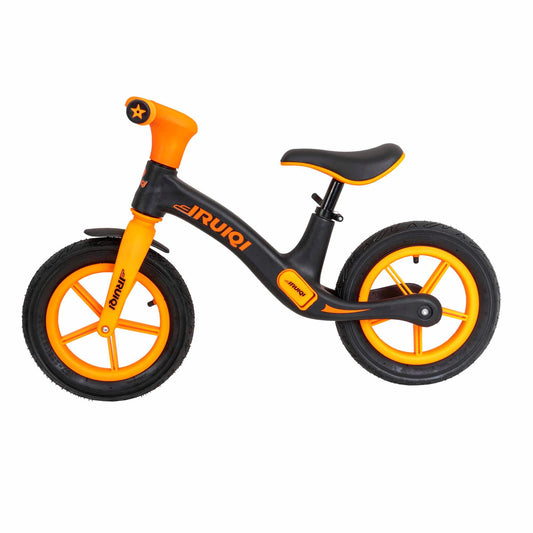 Bicicleta fara pedale pentru copii IRUIQI, roti de cauciuc si scaun reglabil, +3ani, negru si orange Z-TOOLS / ZTS8480
