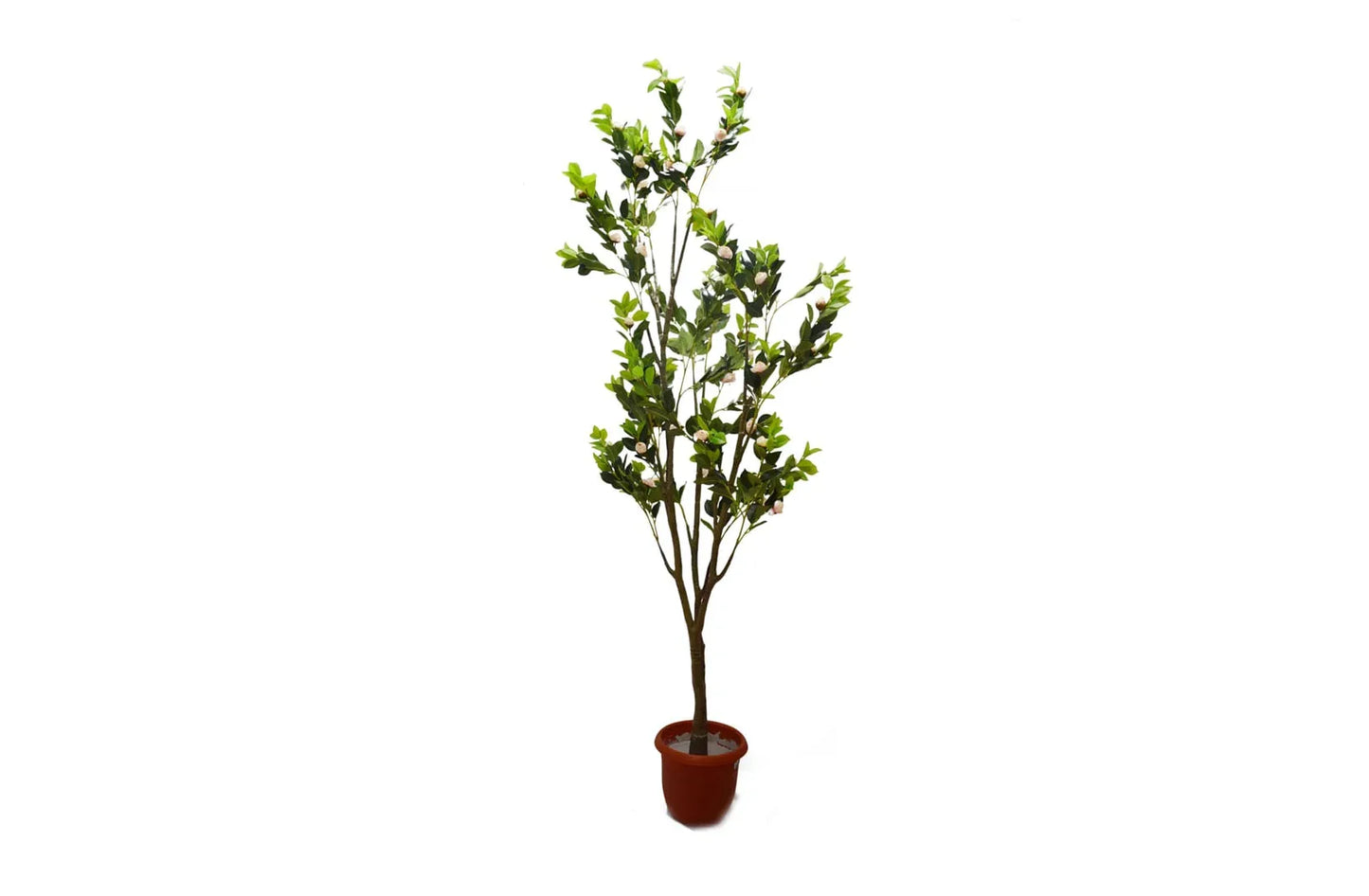 Copac artificial, Camelie fara ghiveci D3067, culoare roz, 190 cm