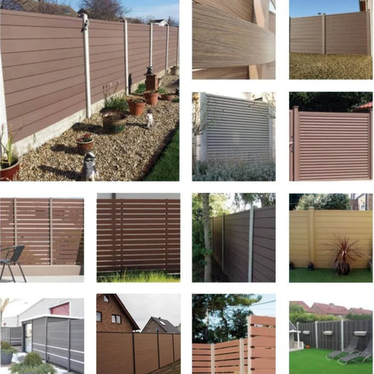 Placa de gard 3D, din compozit de lemn si plastic WPC, Naimeed D6472, 180x15,5x2.4cm, Visiniu