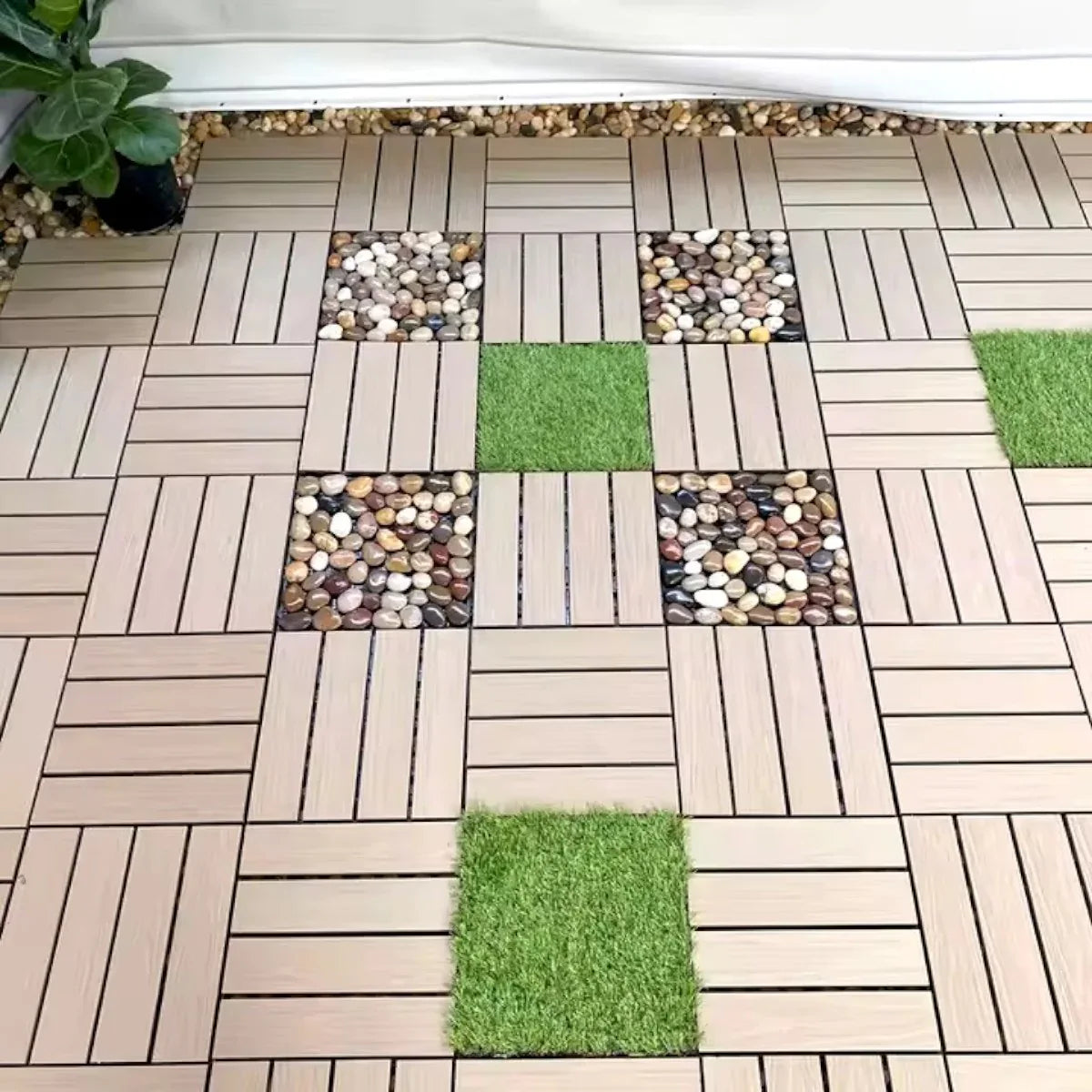 Dala deck terasa WPC, Naimeed D6253, 30x30x2cm, Maro