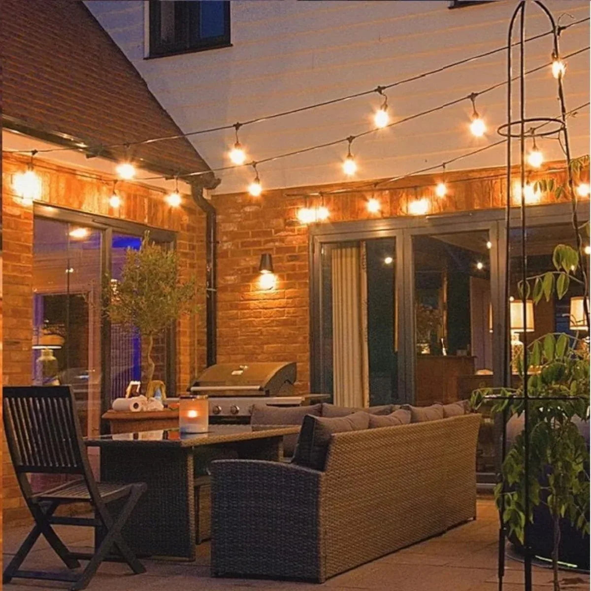 Ghirlanda luminoasa, solara, decorativa, interconectabila, Naimeed D6087, 5m, 10 Becuri LED, Lumina Alb Rece