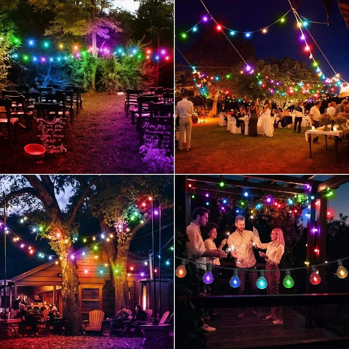 Ghirlanda luminoasa, solara, decorativa, interconectabila, Naimeed D6106, 5m, 10 Becuri LED, Lumina Multicolor