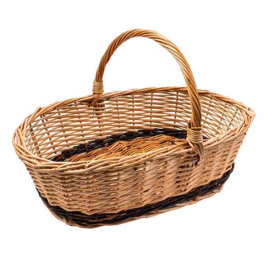 Cos de rachita oval, persusdecor nature, 50x33x30cm / 1449