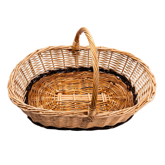 Cos de rachita oval, persusdecor nature, 50x33x30cm / 1449