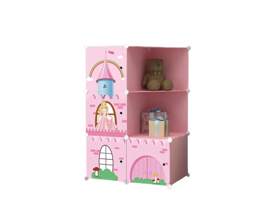 Dulap modular din plastic cu schelet metalic, D3212, Roz