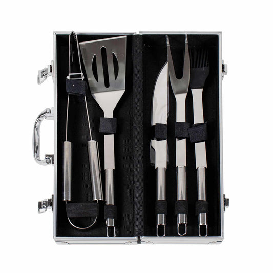 Set accesorii 5 piese gratar cu diplomat de aluminiu / 844