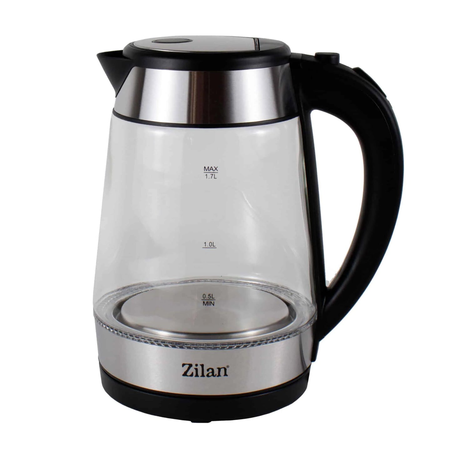 Fierbator electric sticla Zilan cu iluminare LED, 1.7l, 2200W / ZLN 3963
