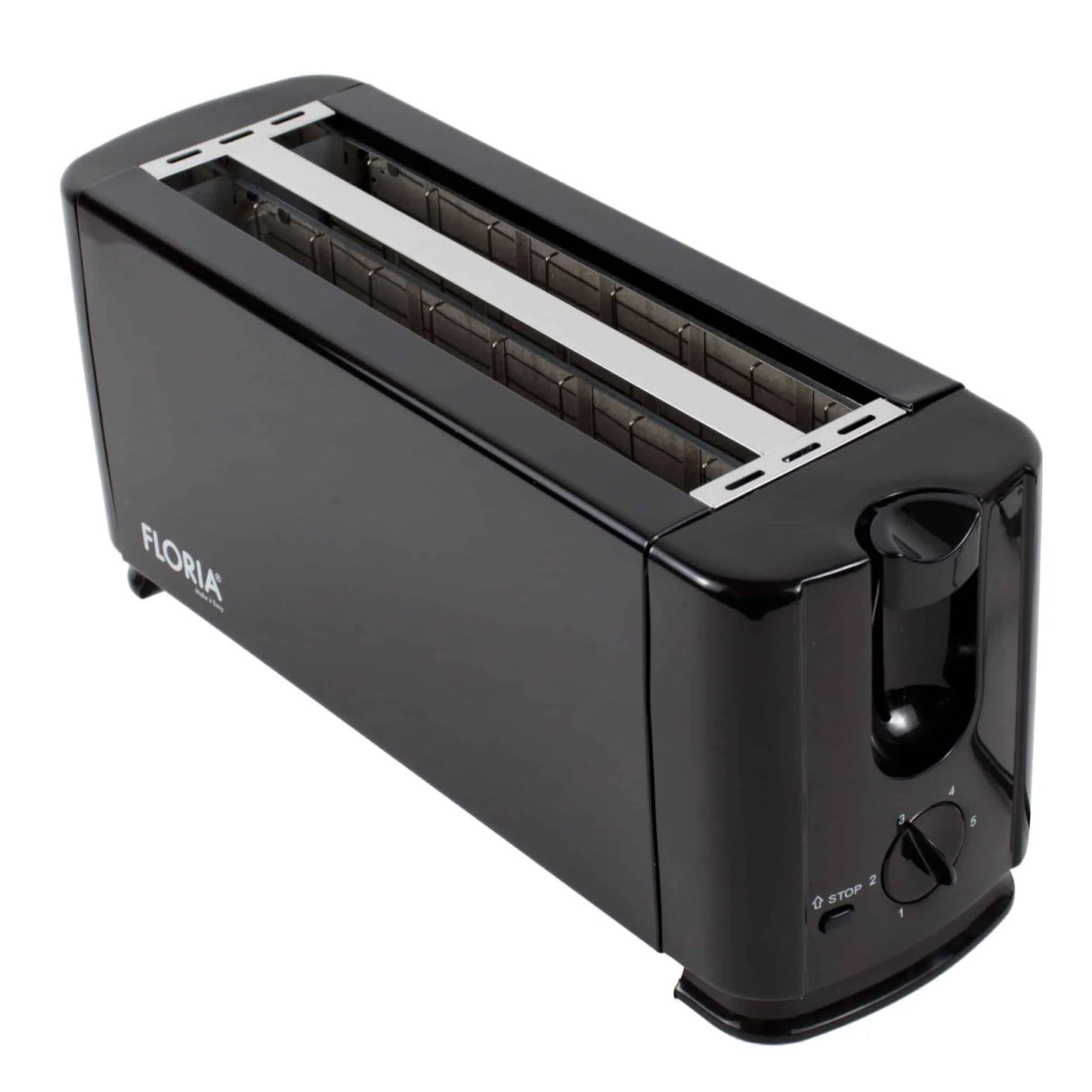 Prajitor de paine Floria, long slot, 4 felii, 1300 W, Negru / ZLN 2706