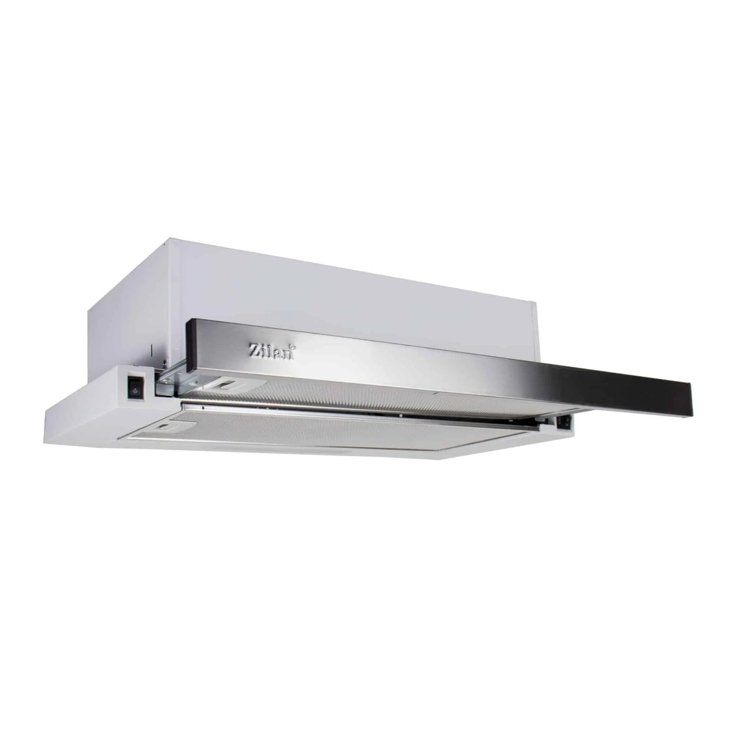 Hota telescopica cu motor dublu, 2 filtre aluminiu, incorporabila, alba, 420mc/h / ZLN 3680