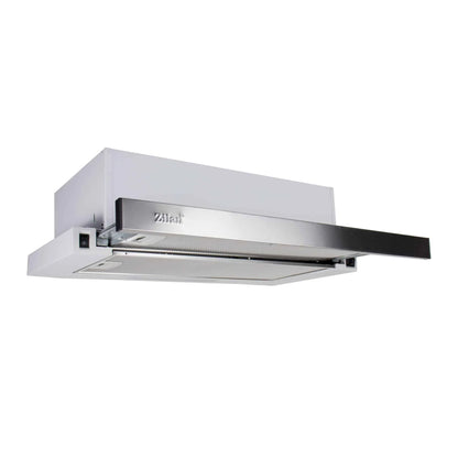 Hota telescopica cu motor dublu, 2 filtre aluminiu, incorporabila, alba, 420mc/h / ZLN 3680