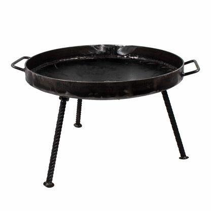 Gratar disc din otel, picioare detasabile, diametru 46 centimetri, cu margine de 4 cm / EXT 5717