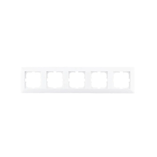 Rama pentru priza cu 5 locuri ODAK EXEN, alb / 210-010000-105