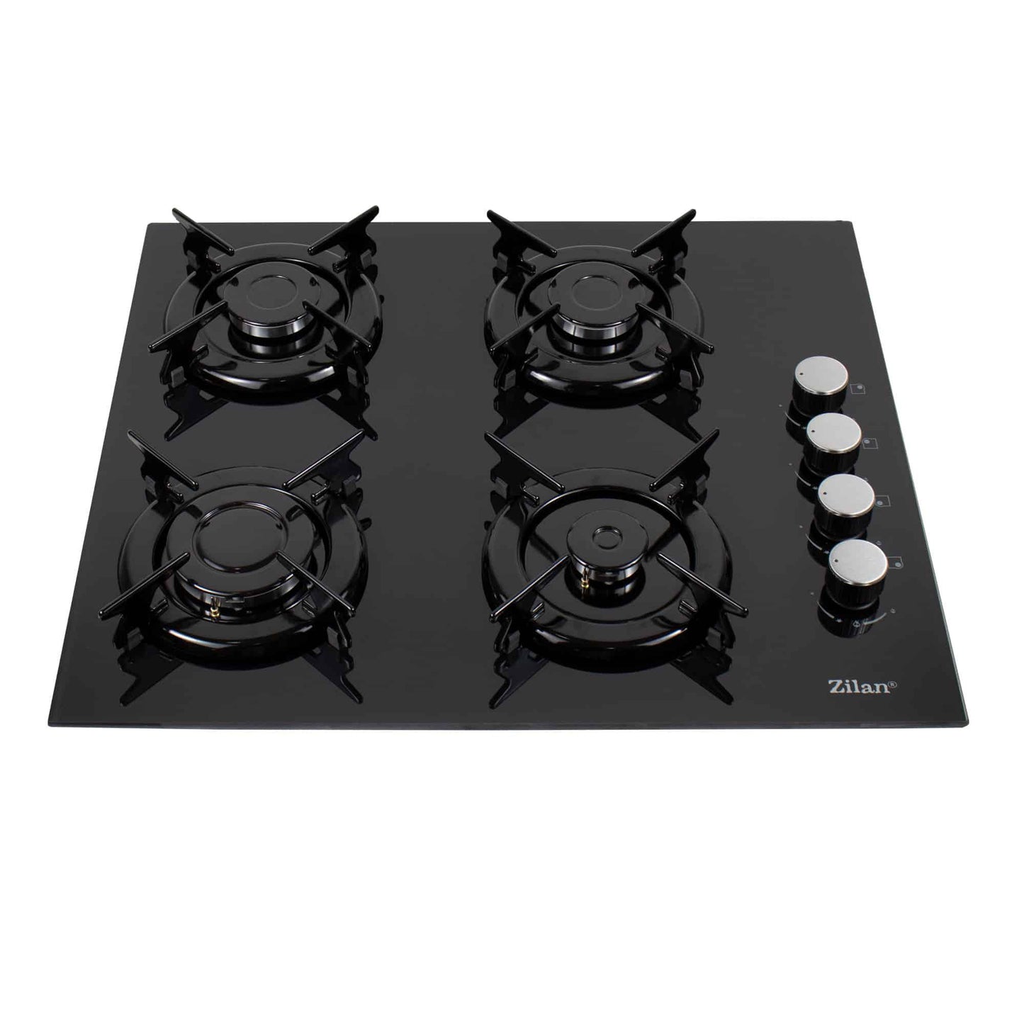 Pachet plita incorporabila (0058), gaz butelie sau gaz natural (duze de schimb incluse), 59x51 cm, aprindere electrica, sticla neagra si hota perete 2 motoare (6201), 2 x 95w / SET 30005