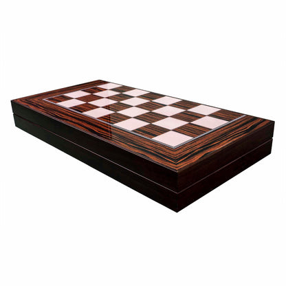 Joc de table din lemn lacuit 50x50 cm, abanoz / 987-6