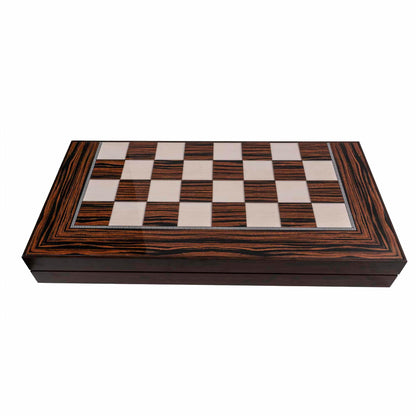 Joc de table din lemn lacuit 50x50 cm, abanoz / 987-6
