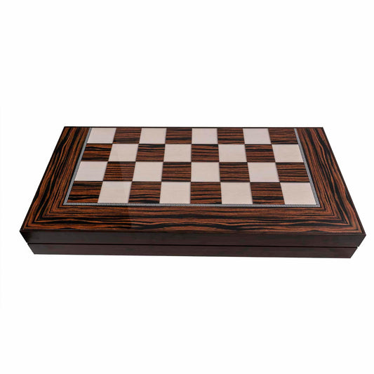 Joc de table din lemn lacuit 50x50 cm, abanoz / 987-6