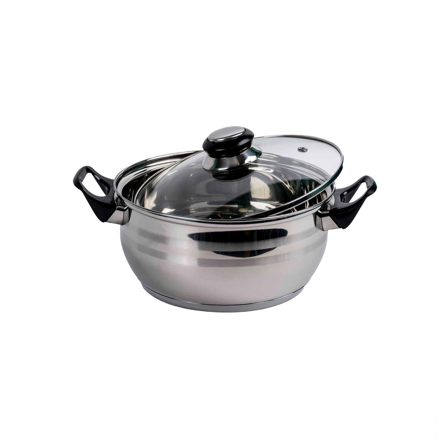 Set oale inox 12 piese, compus din 4 x oale, 1x cratita cu coada, 1x tigaie si 6x capace sticla / ZLN 4038