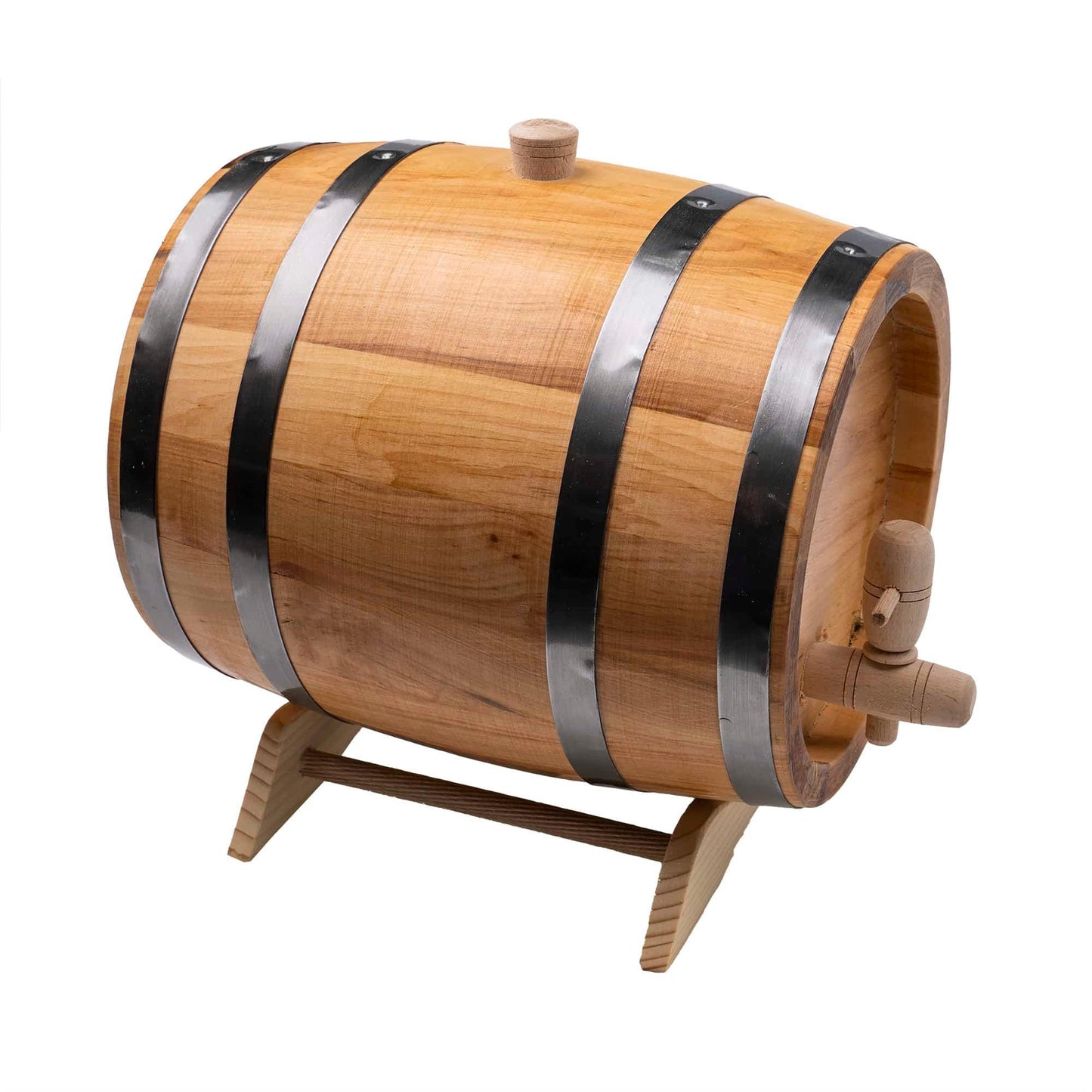 Butoi pentru decor, din lemn masiv de arin, capacitate 5L / EXT 7208