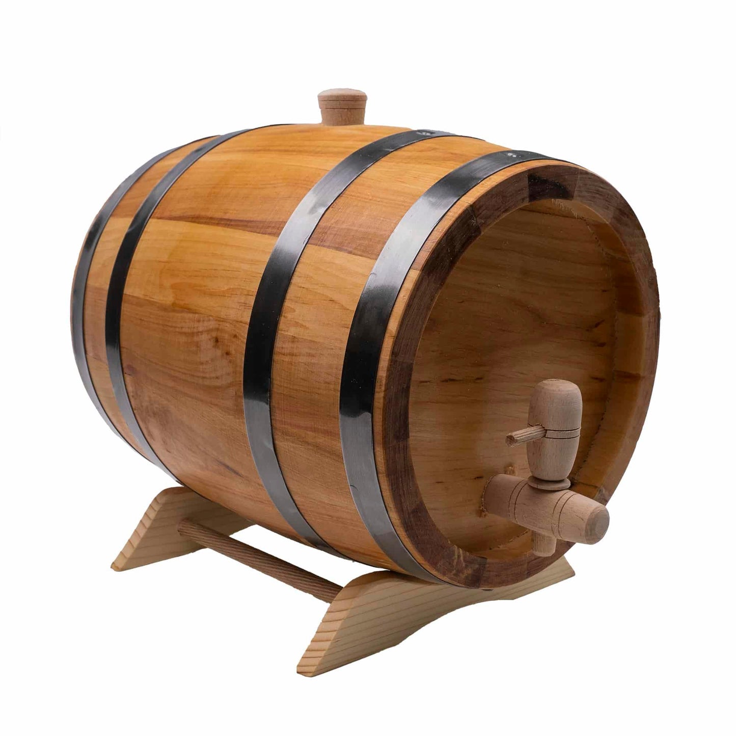 Butoi pentru decor, din lemn masiv de arin, capacitate 5L / EXT 7208