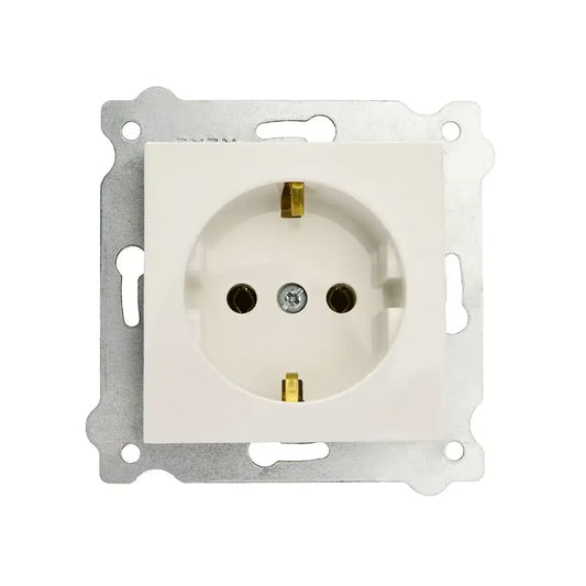Priza simpla incastrata, 16A, 250V, SCHUKO EXEN alb / 290-000103-237