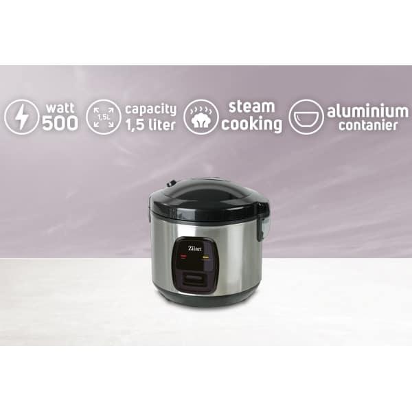Aparat pentru gatit alimente la abur, capacitate 1.5L, putere 500W, sistem anti-alunecare / ZLN 2793