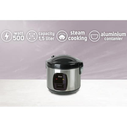 Aparat pentru gatit alimente la abur, capacitate 1.5L, putere 500W, sistem anti-alunecare / ZLN 2793