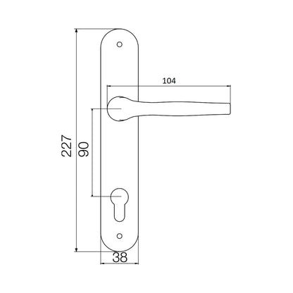 Pachet Y 90 (Broasca+Maner+Butuc) Argintiu 35-501 / 4579
