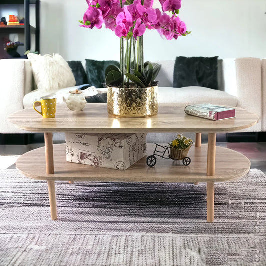 Masuta de cafea, stil modern, inaltime 45cm, Naimeed 612, Salcam Deschis