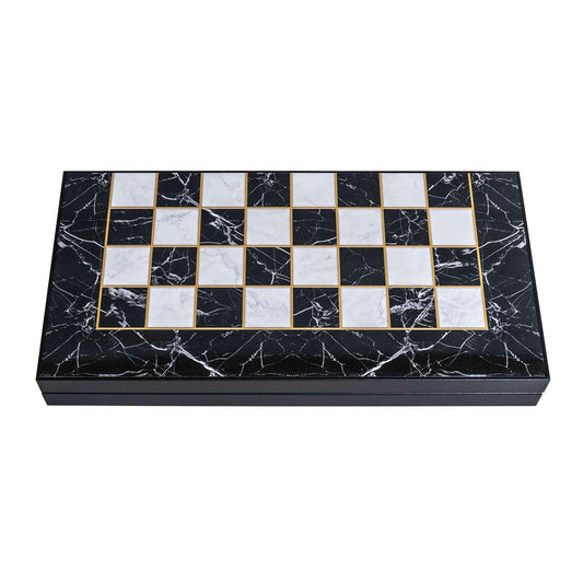 Joc de table din lemn lacuit 50x50cm, marbel / 987-2