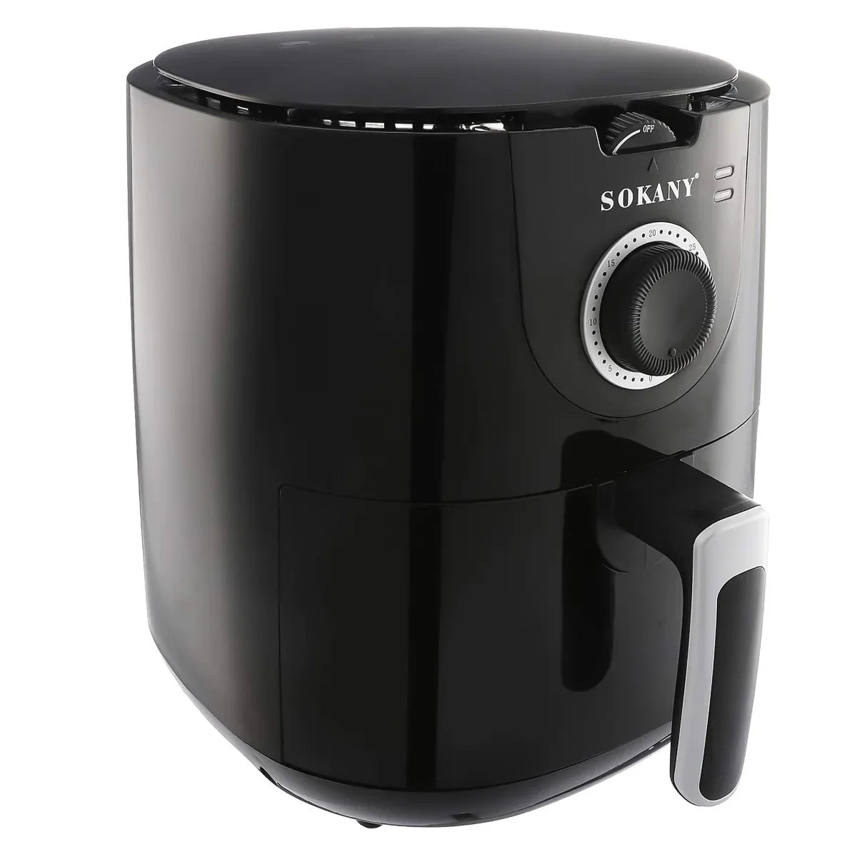 Friteuza fara ulei Sokany AF-002, 1500W, 5L, Control Temperatura, Negru/Inox