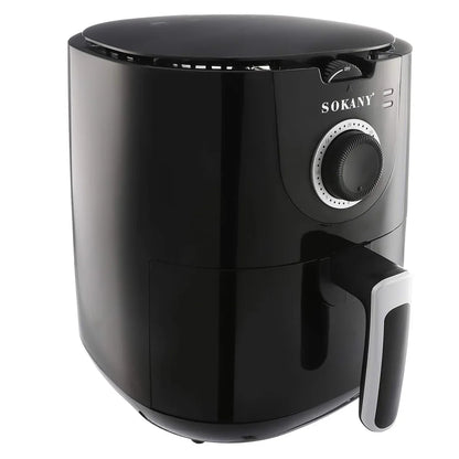 Friteuza fara ulei Sokany AF-002, 1500W, 5L, Control Temperatura, Negru/Inox
