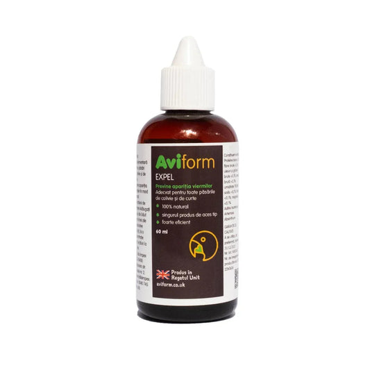 Aviform Expel – supliment natural pentru paraziți intestinali la păsări 60 ml