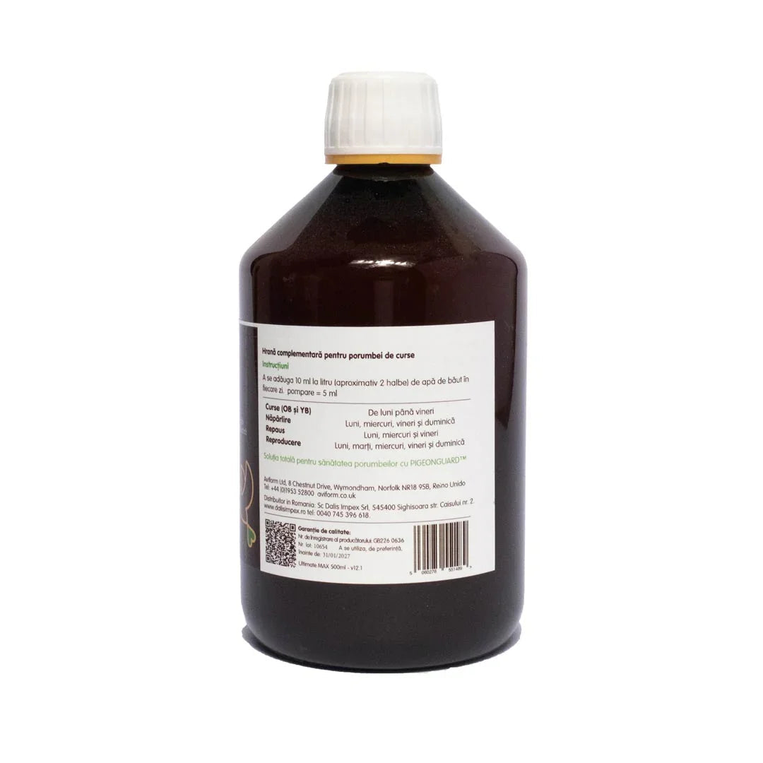 Aviform Ultimate Max – supliment complet pentru porumbei de competiție