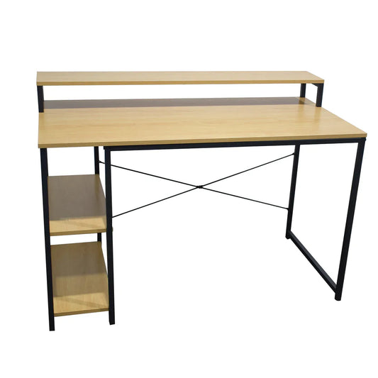 Birou cu cadru metalic, inaltime 75cm, Naimeed D02, Mesteacan