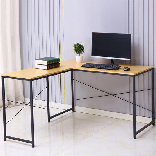 Birou cu cadru metalic, inaltime 75cm, Naimeed D07, Mesteacan