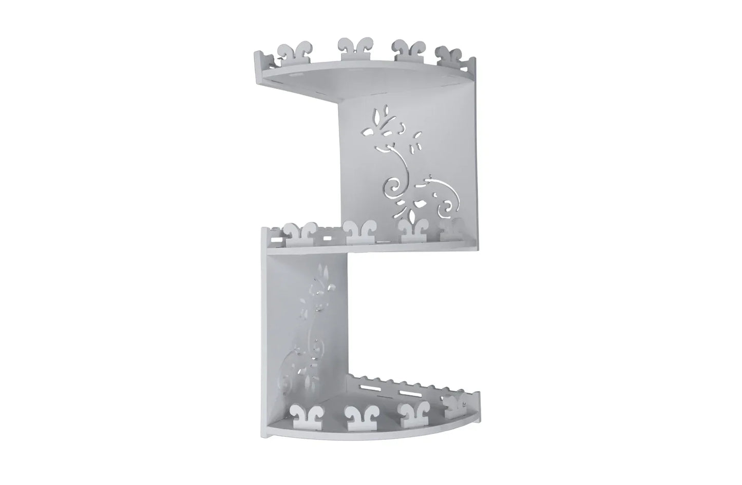 Etajera cu 3 rafturi, Naimeed D118 PVC, culoare Alb, 44 x 20 cm