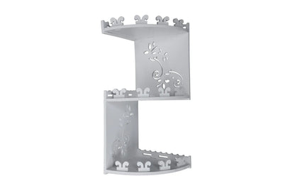 Etajera cu 3 rafturi, Naimeed D118 PVC, culoare Alb, 44 x 20 cm