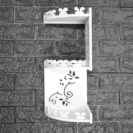 Etajera cu 3 rafturi, Naimeed D118 PVC, culoare Alb, 44 x 20 cm