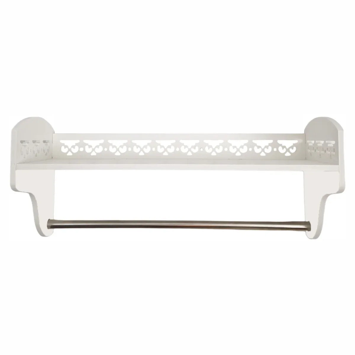 Etajera pentru baie cu 1 raft, Naimeed D129 PVC, Alb, 21x47x16cm