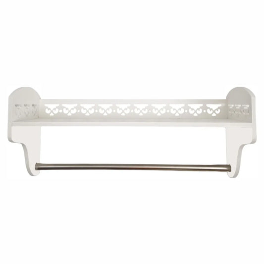 Etajera pentru baie cu 1 raft, Naimeed D129 PVC, Alb, 21x47x16cm