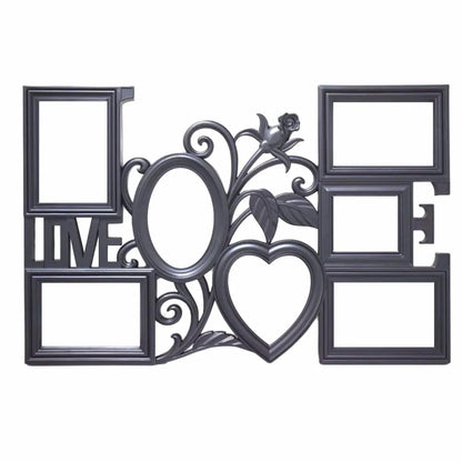 Rama foto colaj 7 poze, Love, D1415 Negru