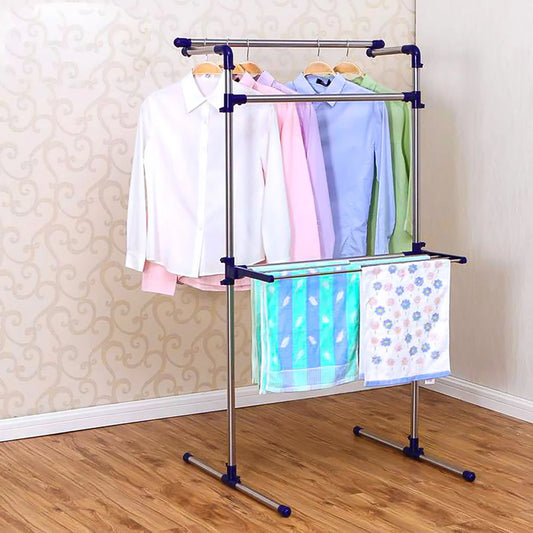 Suport haine, uscator rufe, pliabil, otel inoxidabil, Naimeed D2392, 78x72x147 cm