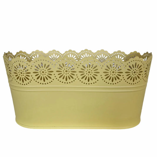 Vas decor din metal, Naimeed D2602, Galben, 130x275x135mm